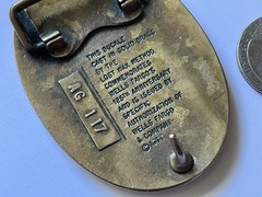 Vintage 1977 Wells Fargo Agent 125th Anniversary Solid Brass Belt Buckle AG 117