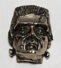 Frankenstein Monster Belt Buckle Boris Karloff Vintage Horror Movie Collectible