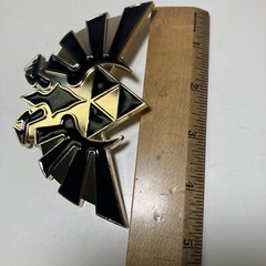 Nintendo Buckle The Legend Of Zelda Black and Gold Triforce Belt 4.75 x 2.75”