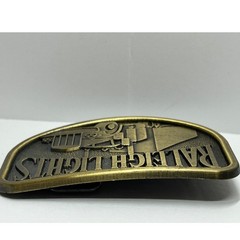 Vintage Raleigh Lights Semi Truck Belt Buckle Metal Antique Western Trucker