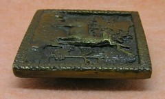 Vintage ~ Big Buck In Wilderness / Nature Scenery 3D Metal Belt Buckle ~ Adezy