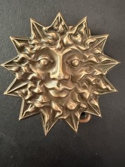 Grateful Dead Owsley Stanley Vintage Sun Bronze Metal Belt Buckle 1995