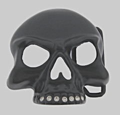 Skull Belt Buckle Men Pirate Skeleton Black Metal Tribal Gothic Tattoo Bling New