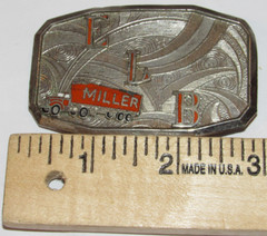 VTG &lsquo;HOOK FAST&rsquo; TRUCKING COMPANY/TRUCKERS BELT BUCKLE! MILLER TRUCK! 1920s PAT #