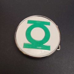 DC Comics Green Lantern Belt Buckle Silver White Green