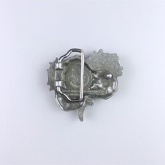 Vintage Enamel Rose Flower Floral Belt Buckle Gurtelschnalle