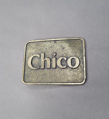 Chico Belt Buckle Mens One Size Antique Brass Tone Rectangular Western Cowboy CA