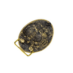 Sugar Skull Woman belt buckle, Skull El Día de Muertos, The Day of the Dead