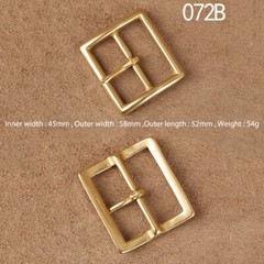 Solid Brass Pin Buckle Leather Craft DIY Belt Men Women 38mm 40mm Polished Gold