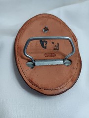Vintage Nocona Leather Belt Buckle Pointer Hunting Dog Brown