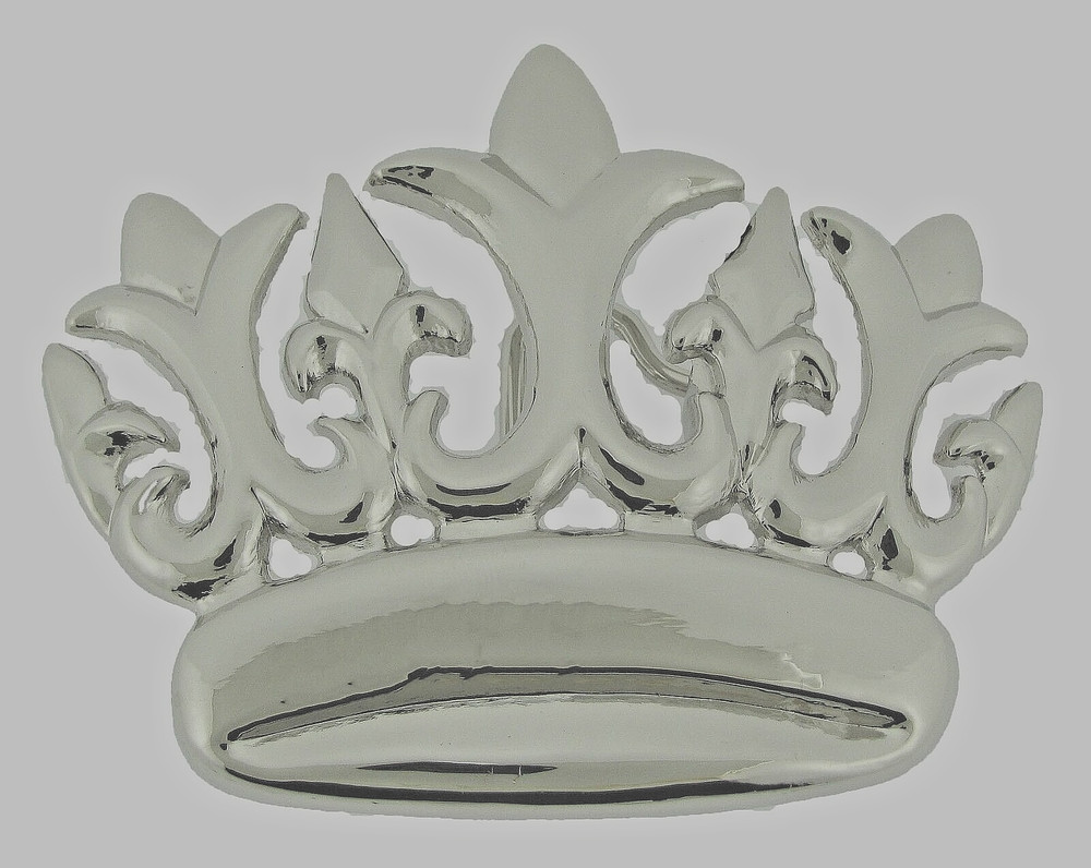 Crown Belt Buckles New Men Women Silver Chrome Metal Western Cowgirl western
