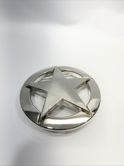Chrome Sheriff’s Star / Texas Star Belt Buckle Metal Cowboy Western Biker