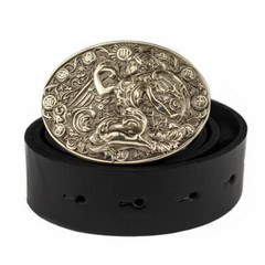 Virgo german silver buckle, Virgin Horoscope Astrological Zodiac Sign buckle