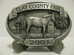 2001 Clay County Fair Spencer Iowa Horse Show Collectors Belt Buckle Limited Ed