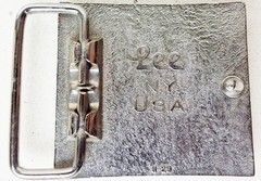 Vintage Lee Jeans L Initial Metal Belt Buckle Retro