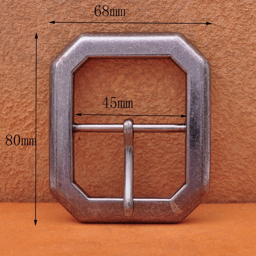 Huge Wide Heavy Duty Strong Chipped Corner Center Bar Pin Belt Buckle Inner 45mm