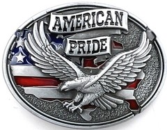 USA American Pride Flag Eagle Enameled Belt Buckle Motorcycle Patriotic New