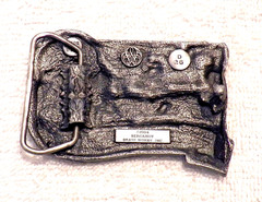 VINTAGE BELT BUCKLE MISSOURI « THE GREAT ESCAPE » 1984 BERGAMOT BRASS WORKS BB12