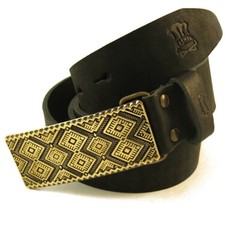 Handmade brass belt buckle « Krayka », Ukrainian ornamental buckle, woven buckle