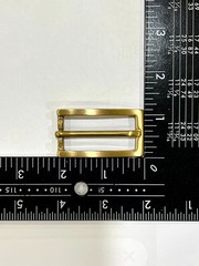 Solid Brass Raw Brass Belt Buckle Made in Italy Fits 0.79&Prime; Belt Strap