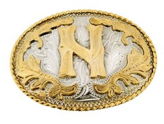 INITIAL n LETTER N MEN WOMEN RODEO REALLY COWBOY STYLE GOLD METAL BELT BUCKLE