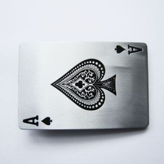 Ace of Spades Card Poker Hold’em Metal Belt Buckle