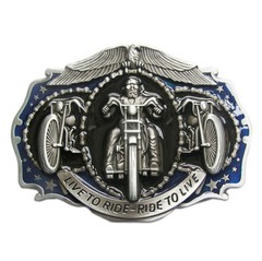 Vintage Style Biker Rider Enamel Belt Buckle also Stock in US