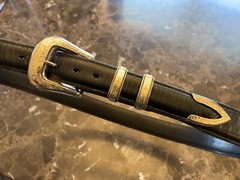 Rewards 14k Gold .925 Sterling Western belt buckle set Sunset Trails Vogt Belt✅