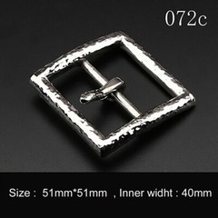Hammered striation design stainless steel Belt Buckle for Men Women Leathercraft