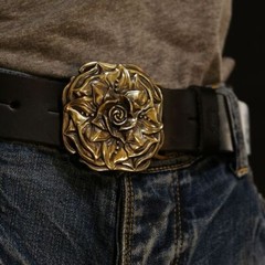 Belt buckle “Rose”; Ornamental belt buckle; Belt buckle for a women;