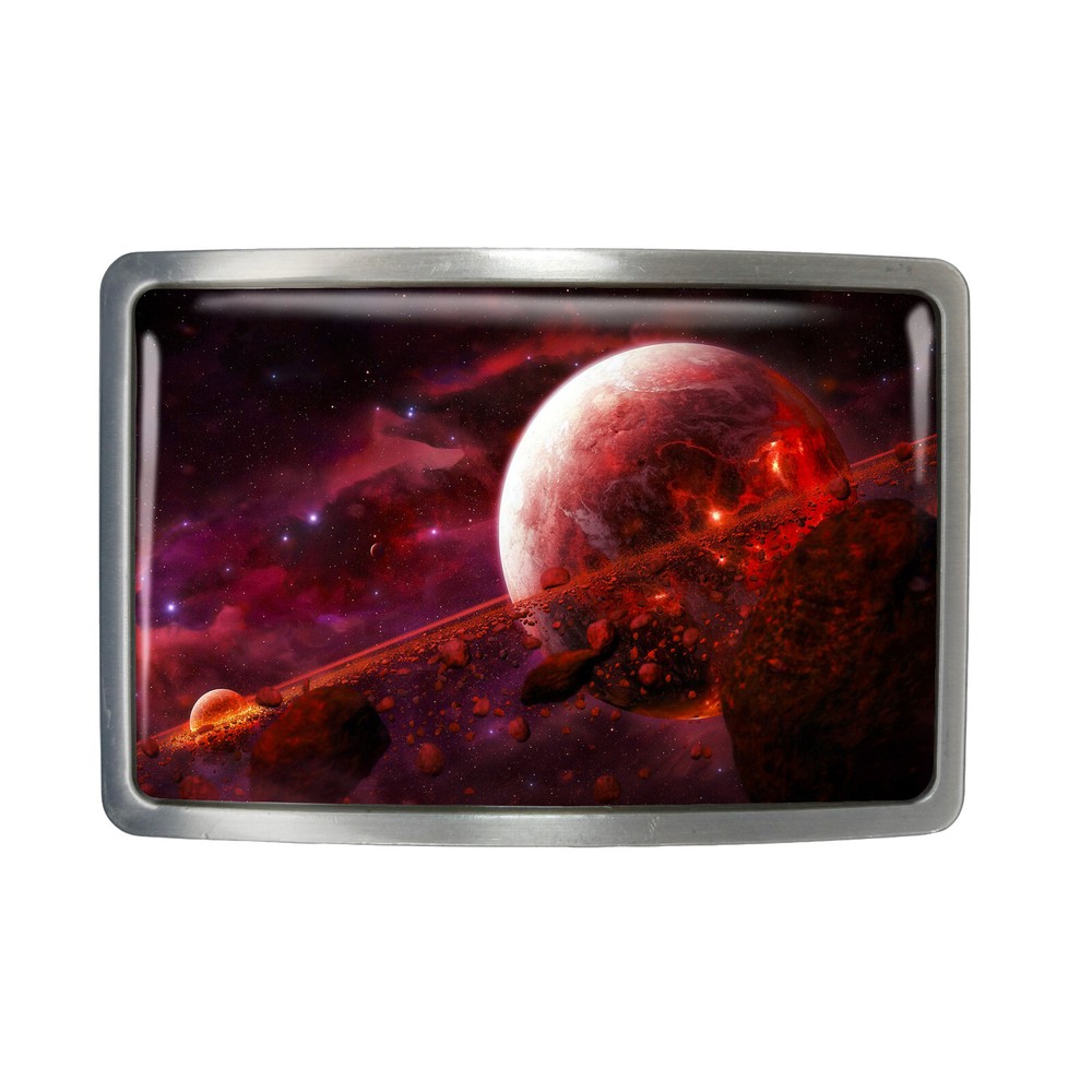 Red Planet Belt Buckle – Alien Fantasy Space Landscape Sci-fi Belt Buckle – 804
