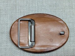 vintage 1970s belt buckle TOOLED handcrafted NATIVE AMERICAN leather INDIAN