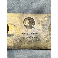 Vintage Winchester Repeating Arms Brass Belt Buckle Buffalo Bill Gift Replica