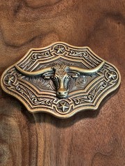Longhorn Bull Belt Buckle for Men- Western Rodeo Texas Cowboy Belt Buckles