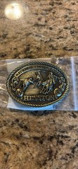 Hesston NFR 1980 Limited Edition Vintage Western Rodeo Belt Buckle 1.5 in