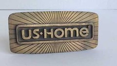 Vintage 1970&rsquo;s or 1980&rsquo;s U. S. Home Brass Belt Buckle