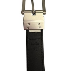 Timberland Reversible Brown/Black Leather Belt with Silver Buckle Size 44