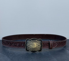 Belt Buckle Custom Personalized Monogrammed Western Buckle for Belts Wide 1.5&Prime;