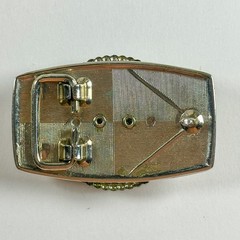 Vintage Western Belt Buckle Carnelian Agate Stone Silver Tone Floral Engraving