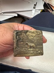 Vintage Yellowstone Bear Brass Belt Buckle by Spec-Cast Denver 5776