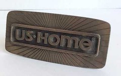 Vintage 1970&rsquo;s or 1980&rsquo;s U. S. Home Brass Belt Buckle