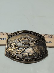 NRA Whittington Center 15 Years 1973-1988 Bronze Belt Buckle Hunting Shooting