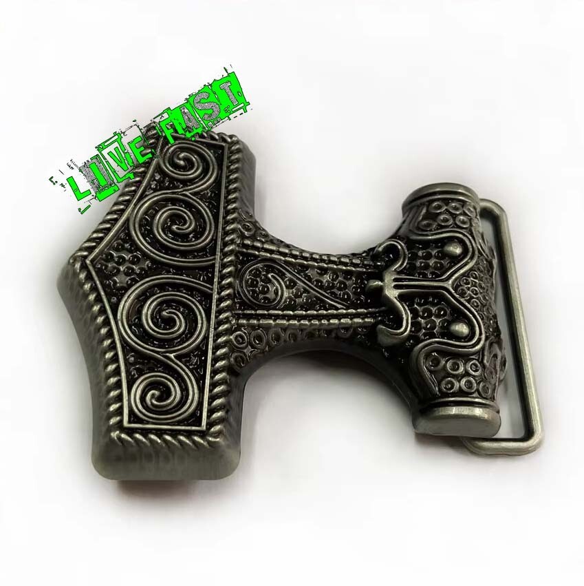 THORS HAMMER Belt Buckle Mjolnir viking jewelry nordic runes asatru norse odin