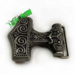 THORS HAMMER Belt Buckle Mjolnir viking jewelry nordic runes asatru norse odin