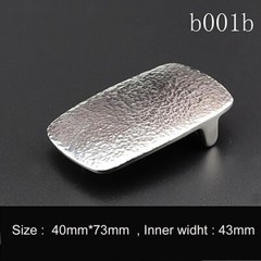 Hammered striation design stainless steel Belt Buckle for Men Women Leathercraft