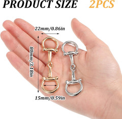 2Pcs Horse Bit Buckle Double Silk Scarf Buckle Ring,D Ring Snaffle Bit Buckles f