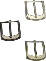 3 Hebillas de Cinturon de Metal 40mm Repuesto Clasico para Hombre y Mujer Set