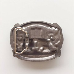 Antique Silver Enamel Nation Road Truck Driver Belt Buckle also Stock in US