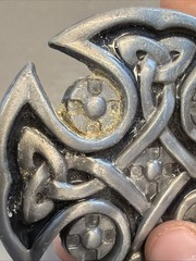 Celtic Knot Iron Cross Black Enamel Belt Buckle B10