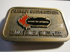 1985 PEABODY COAL COMPANY MONTCOAL COMPLEX BELT BUCKLE BBA-7